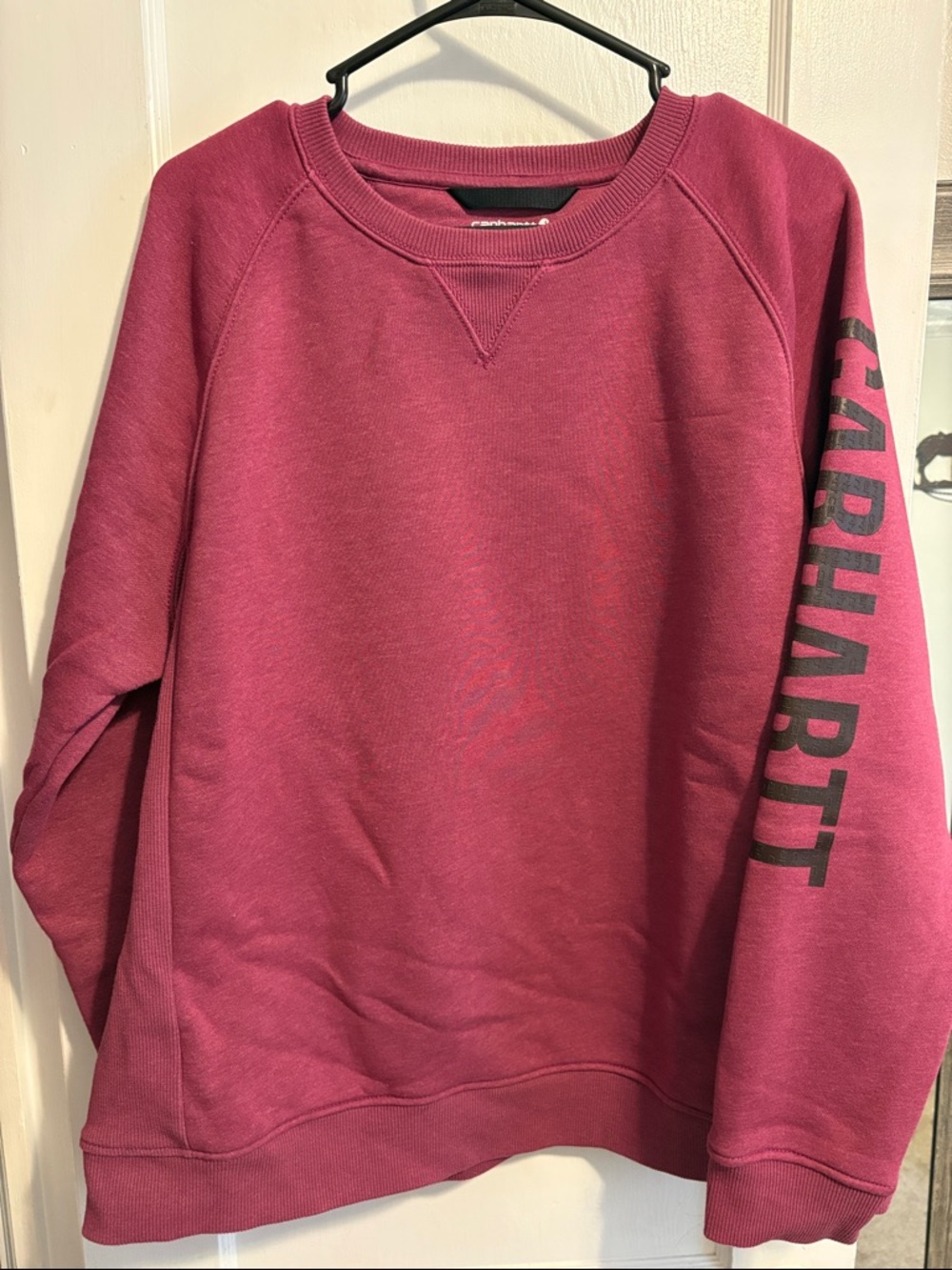 Carhartt Women’s Crewneck Sweatshirt - Dark Berry Pink